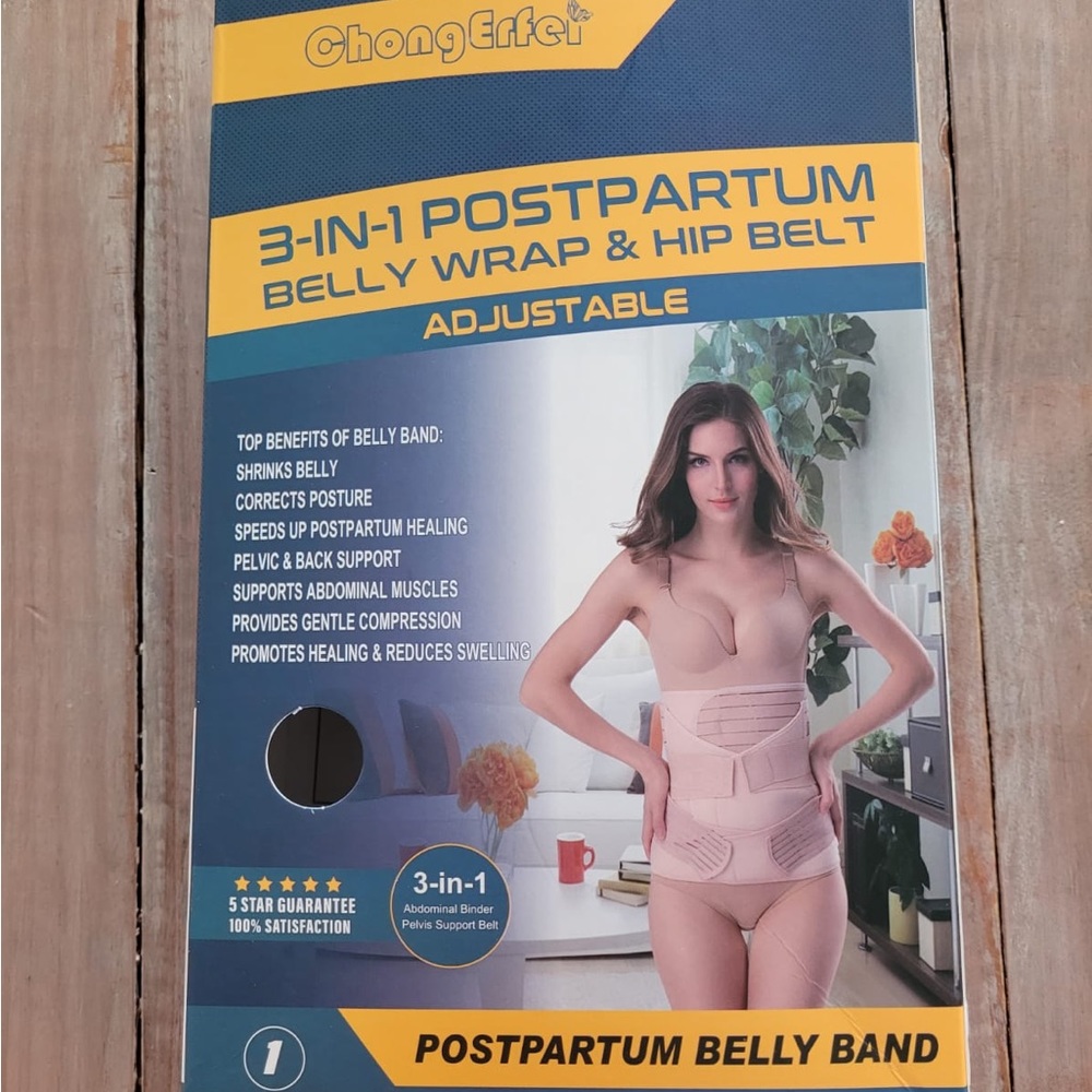 ChongErfei 3-in-1 Postpartum Belly Wrap in Nude